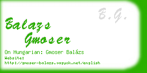 balazs gmoser business card